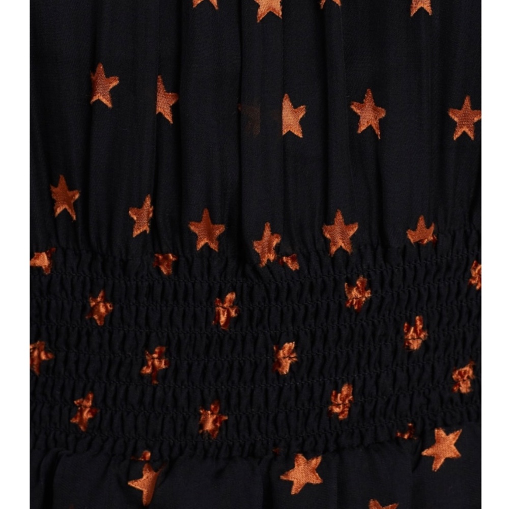 SCOTCH & SODA Maison Scotch Chiffon High Neck Star Jacquard Maxi Dress S… - Picture 13 of 15
